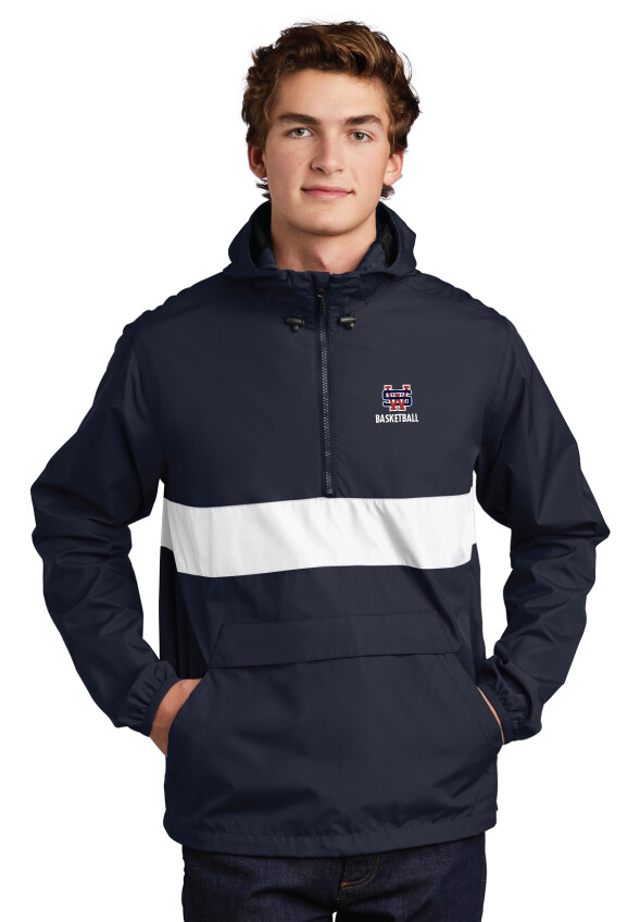 USW Basketball - Embroidered Anorak, Garment Color: Navy