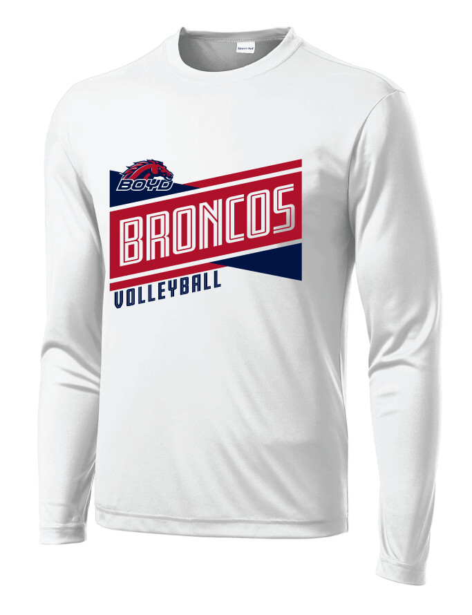 Boyd VB - Criss Cross - Dri-Fit Long Sleeve, Garment Color: White