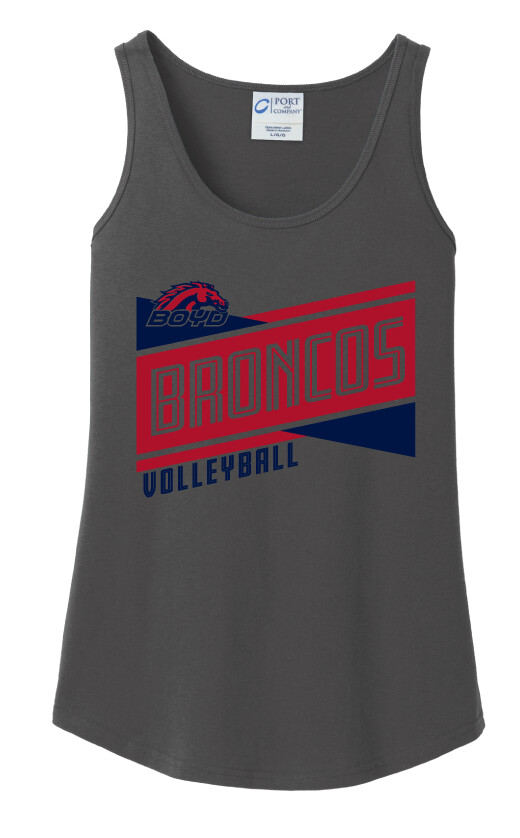 Boyd VB - Criss Cross - Cotton Tank, Garment Color: Charcoal