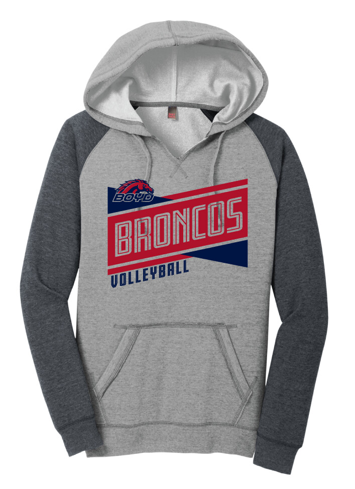 Boyd VB - Criss Cross - Lightweight Raglan Hoodie, Garment Color: Heathered Grey