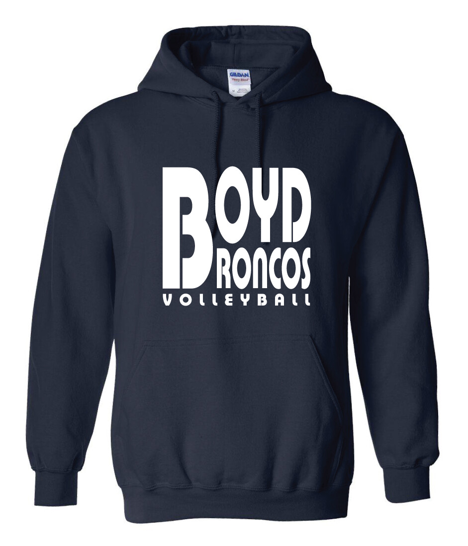 Boyd VB - Retro Block - Hoodie, Garment Color: Navy