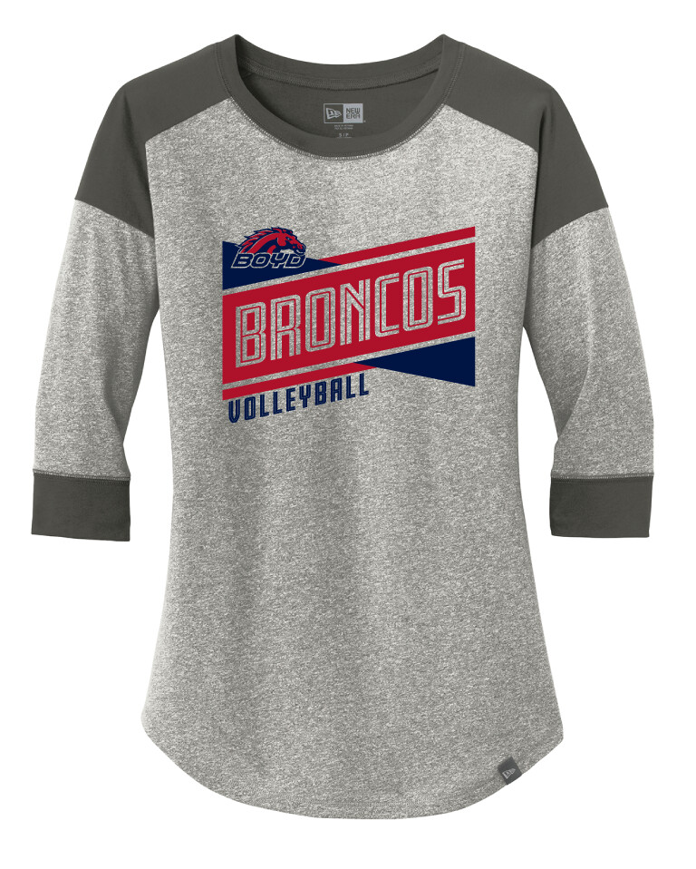 Boyd VB - Criss Cross - 3/4 Sleeve Raglan Tee, Garment Color: Graphite / Light Graphite
