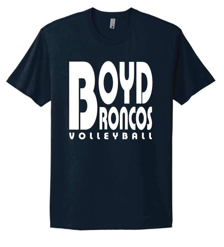 Boyd VB - Retro Block - Next Level Short Sleeve, Garment Color: Midnight Navy