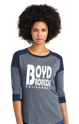 Boyd VB - Retro Block - 3/4 Sleeve Baseball Raglan Tee