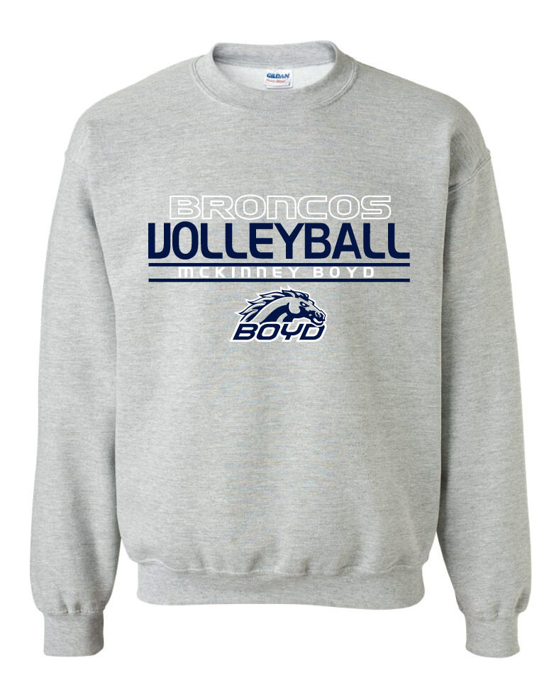 Boyd VB - Stacked - Crew Sweatshirt, Garment Color: Athletic Heather