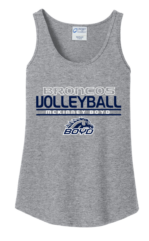 Boyd VB - Stacked -  Cotton Tank, Garment Color: Grey
