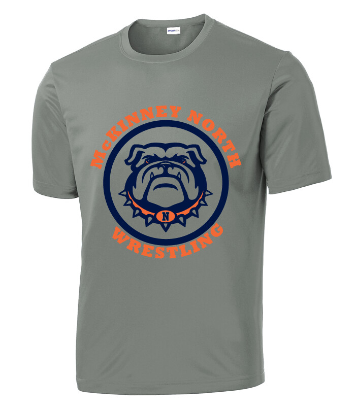 North Wrestling - Dri-Fit Short Sleeve, Color: Grey Concrete
