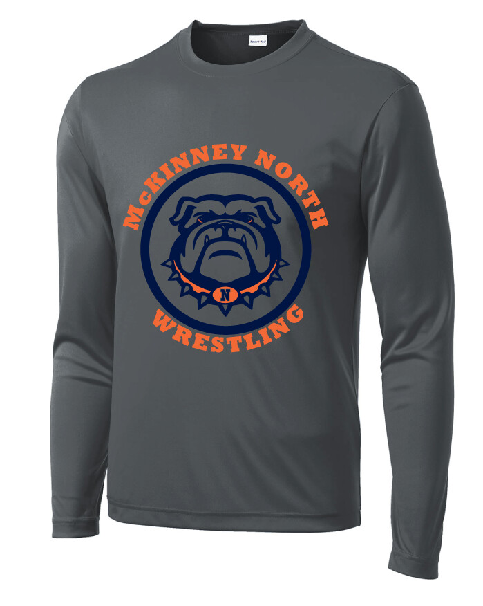 North Wrestling - Dri-Fit Long Sleeve, Color: Iron Grey