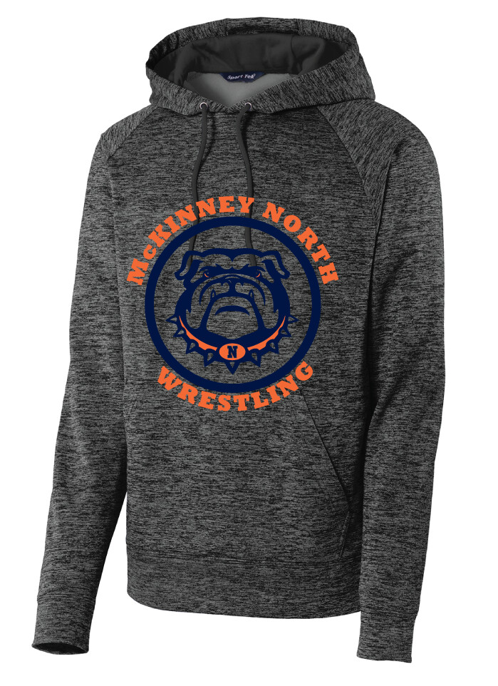 North Wrestling - Electric Dri-Fit Hoodie, Color: Grey Black