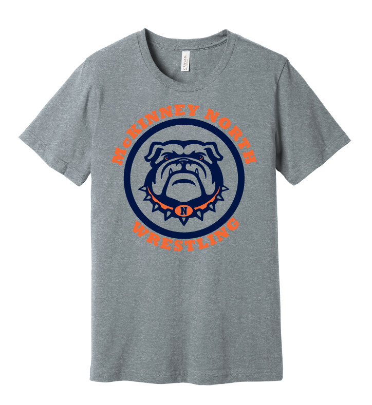 North Wrestling - Bella+Canvas Short Sleeve, Color: Athletic Heather