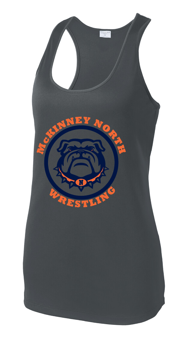 North Wrestling - Dri-Fit Racerback Tank, Color: Iron Grey
