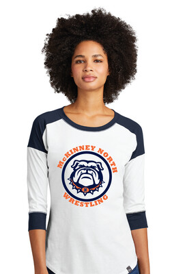 North Wrestling - 3/4 Sleeve Baseball Raglan Tee