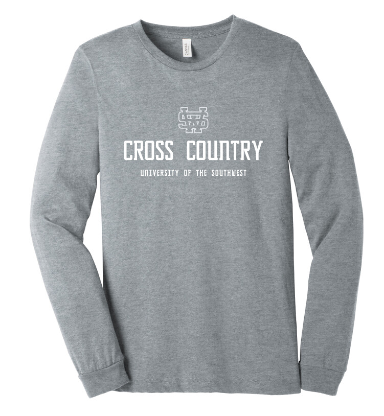 USW XC - Simple - Bella+Canvas Long Sleeve, Color: Athletic Heather