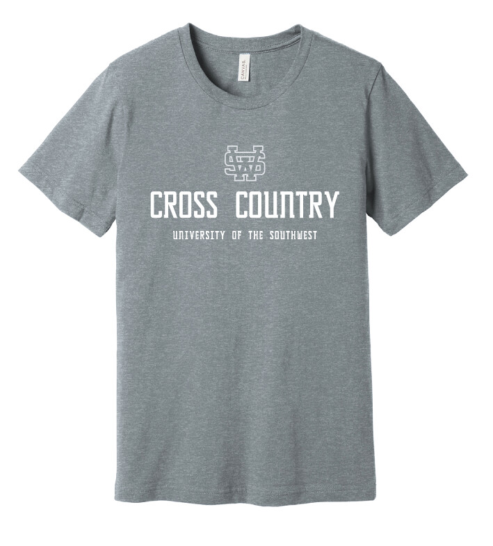 USW XC - Simple - Bella+Canvas Short Sleeve, Color: Athletic Heather