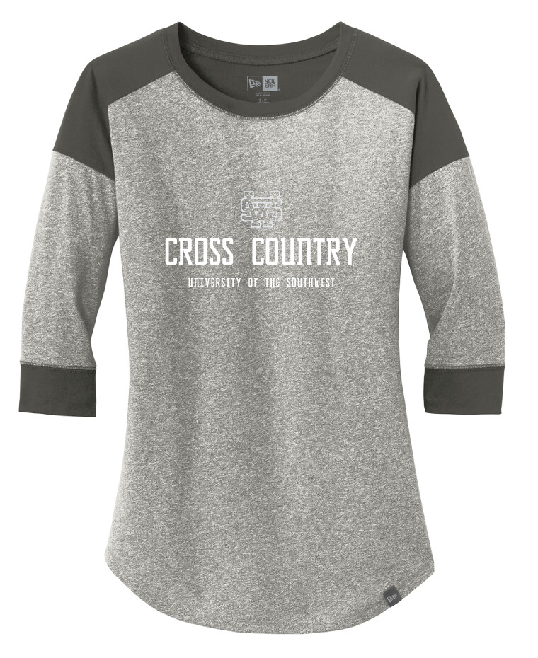 USW XC - Simple - 3/4 Sleeve Baseball Raglan Tee, Color: Graphite / Light Graphite