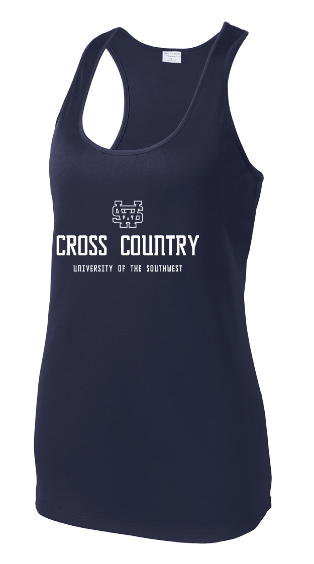 USW XC - Simple - Dri-Fit Racerback Tank, Color: Navy