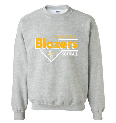 Lebanon Trail Softball - Block - Crew Sweatshirt