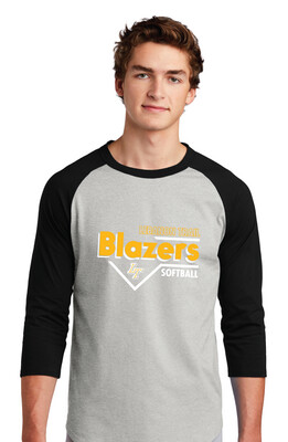Lebanon Trail Softball - Block - Raglan Baseball