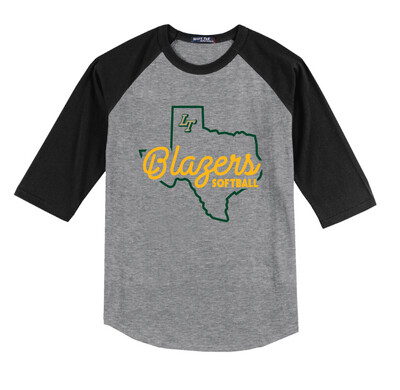 Lebanon Trail Softball - Texas - Raglan Baseball