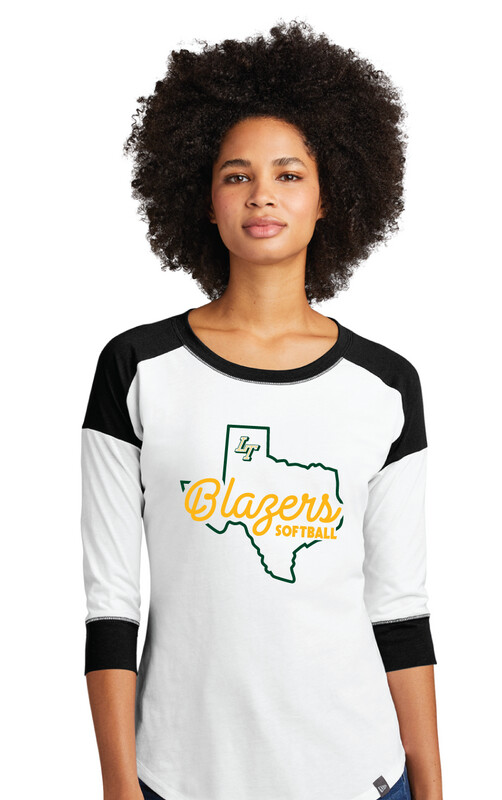 Lebanon Trail Softball - Texas - 3/4 Sleeve Baseball Raglan Tee