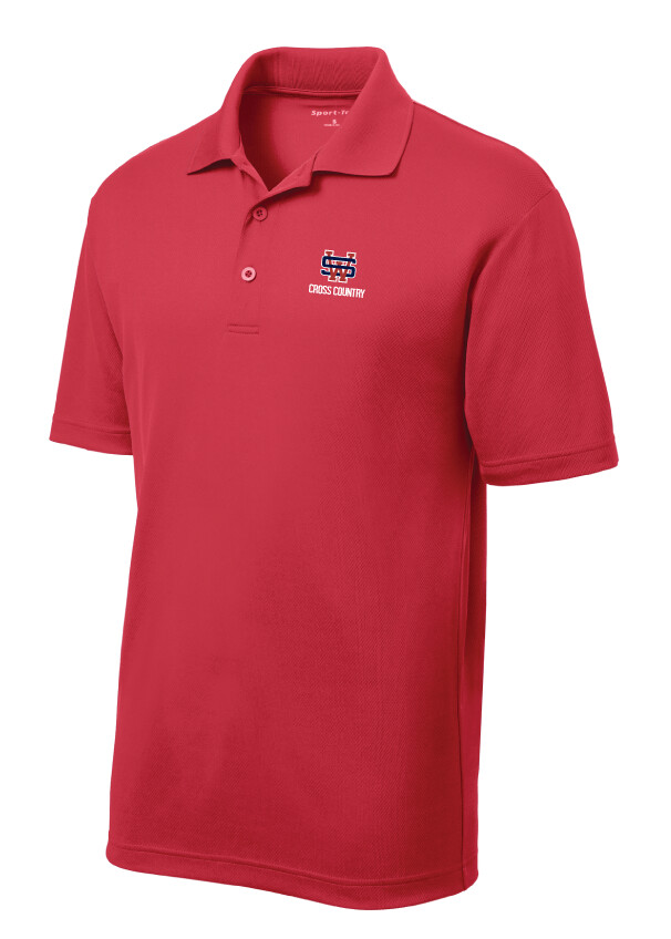 USW XC - Embroidered Mens Polo, Size: S, Garment Color: Red