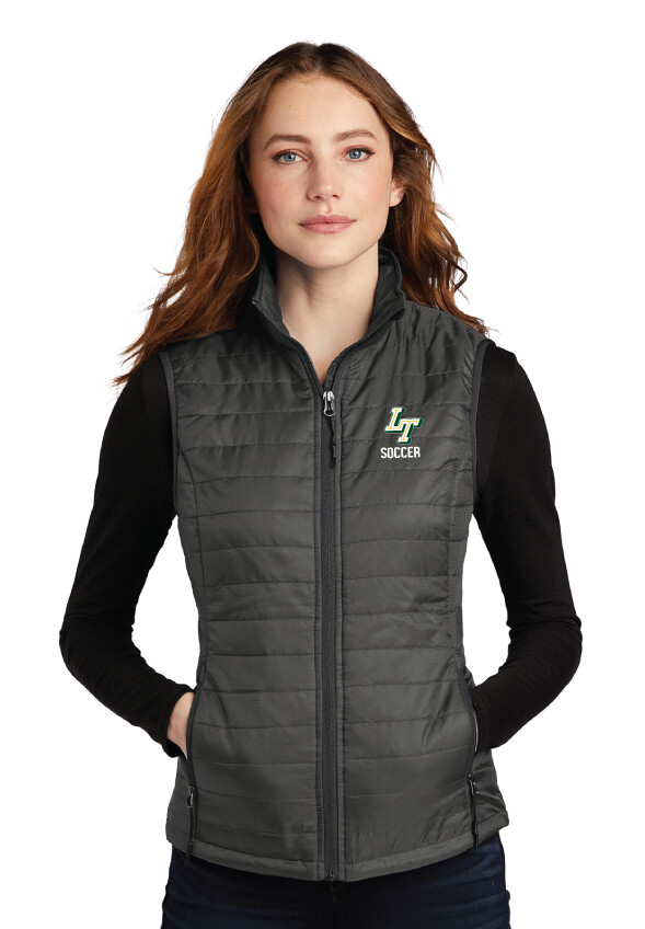 Lebanon Trail Boys Soccer - Ladies Packable Puffy Vest