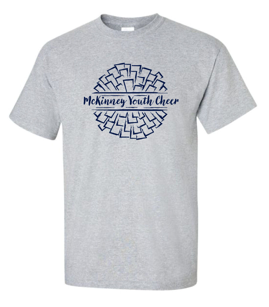 MSC Cheer - Big Pom - Short Sleeve, Garment Color: Sport Grey - Navy Design