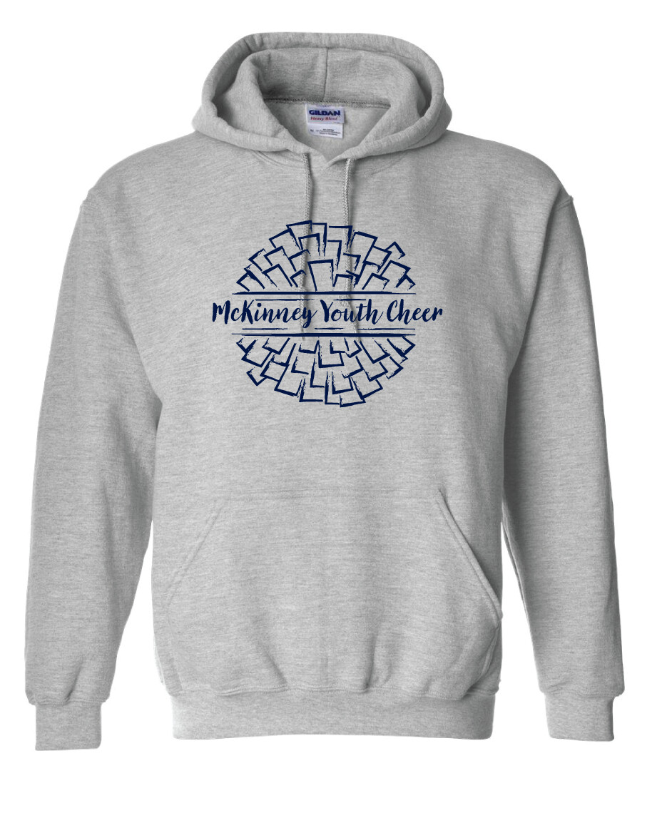 MSC Cheer - Big Pom - Hoodie, Garment Color: Sport Grey - Navy Design