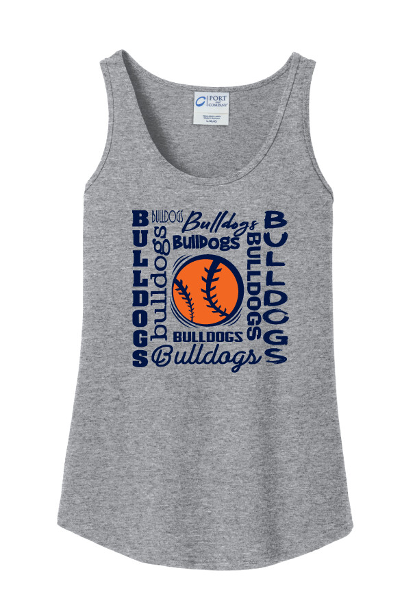 North Softball - Words - Cotton Tank, Color: Athletic Heather