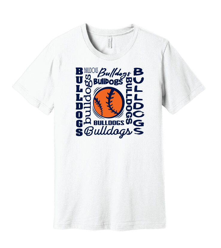 North Softball - Words - Bella+Canvas Short Sleeve, Color: White