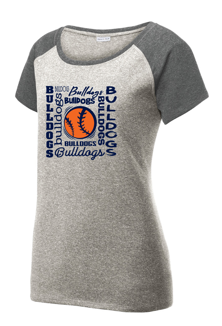 North Softball - Words - Heather Scoop Neck, Color: Grey / Graphite