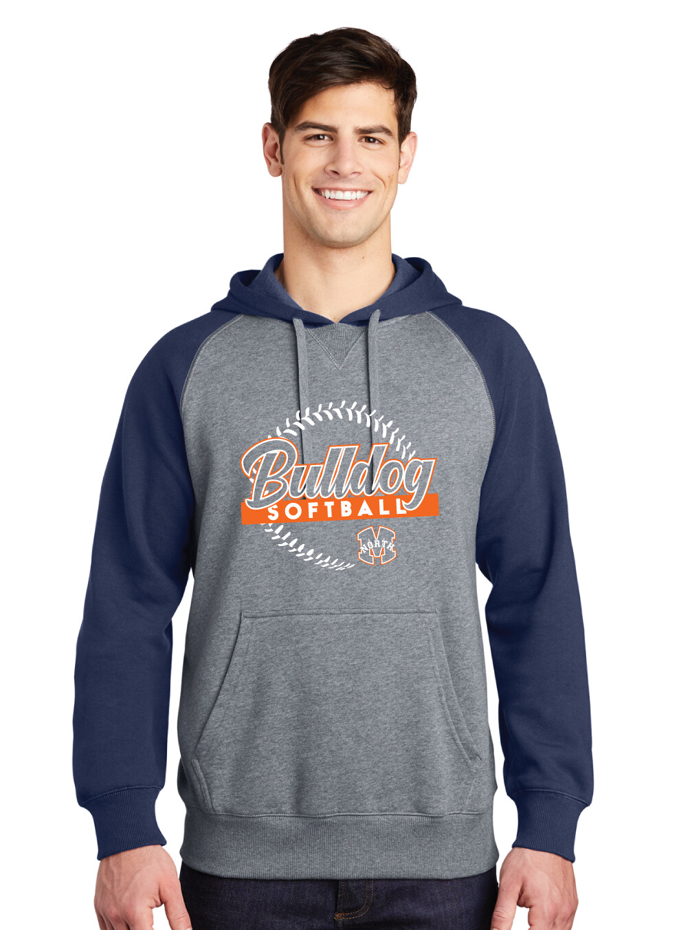 North Softball - Big Laces - Raglan Hoodie