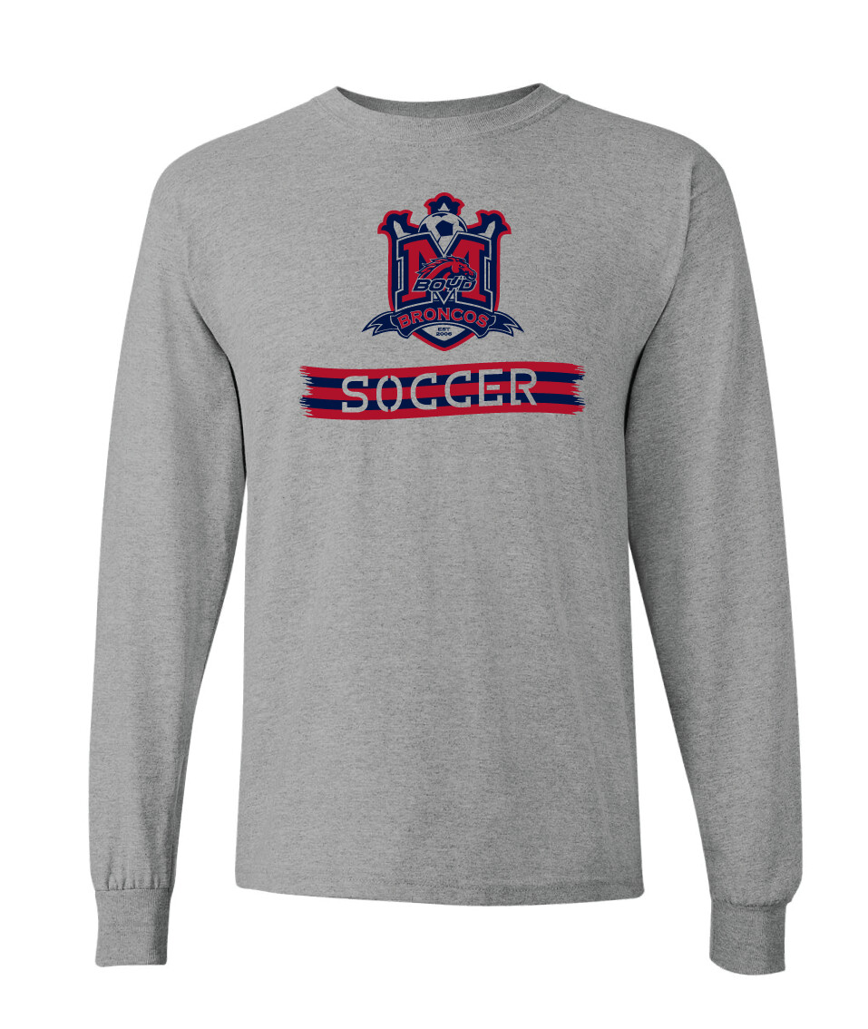 Boyd Soccer - Scarf - Long Sleeve, Color: Sport Grey