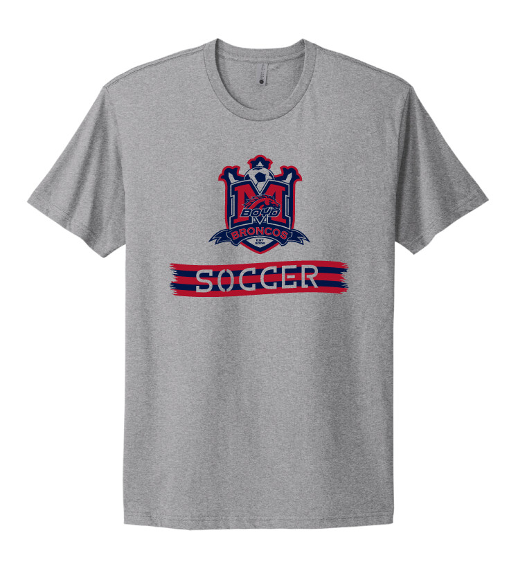 Boyd Soccer - Scarf - NextLevel Short Sleeve, Color: Heather Grey