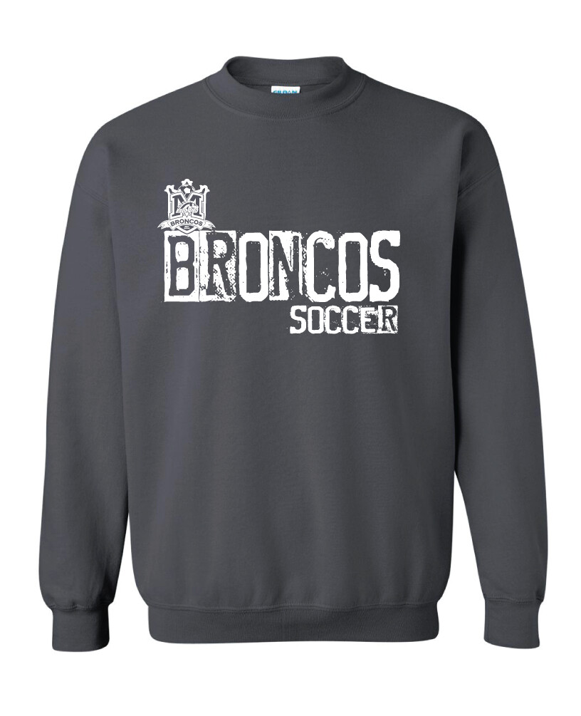 Boyd Soccer - Stamped - Crew Sweatshirt, Color: Charcoal