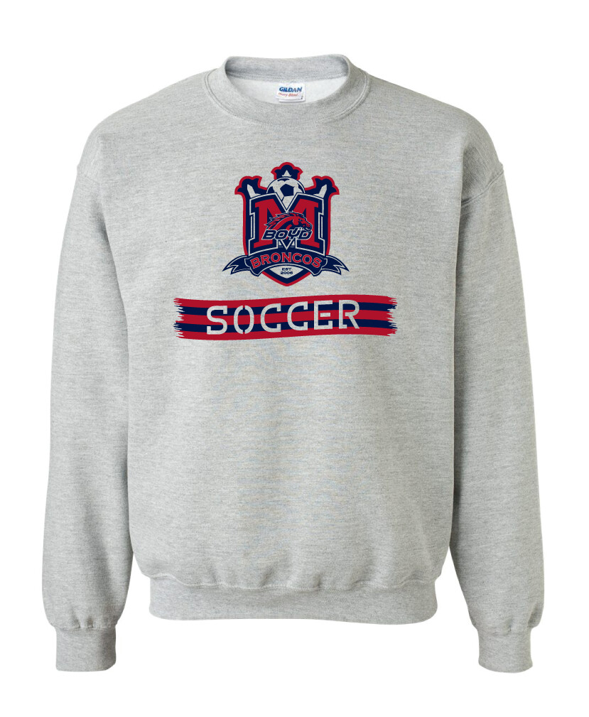 Boyd Soccer - Scarf - Crew Sweatshirt, Color: Sport Grey