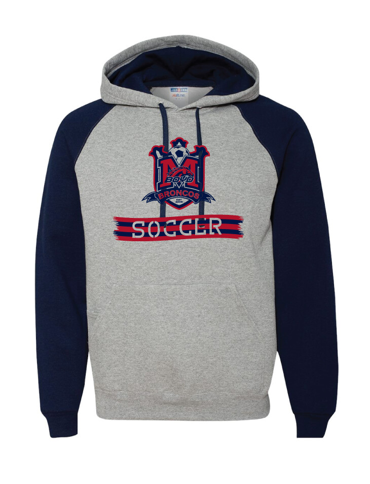 Boyd Soccer - Scarf - Raglan Hoodie, Color: Navy