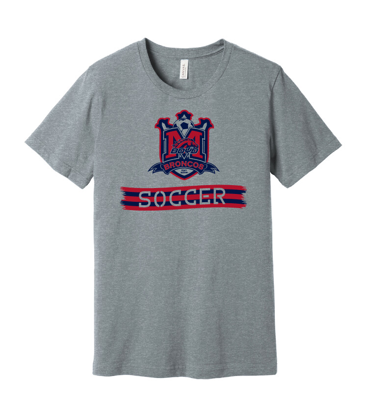 Boyd Soccer - Scarf - Bella+Canvas Short Sleeve, Color: Athletic Heather