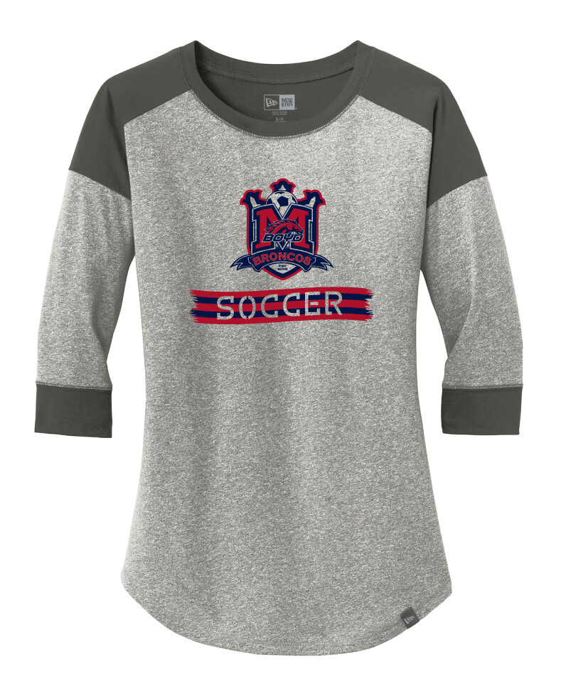 Boyd Soccer - Scarf - 3/4-Sleeve Raglan Tee, Color: Grey / Grey