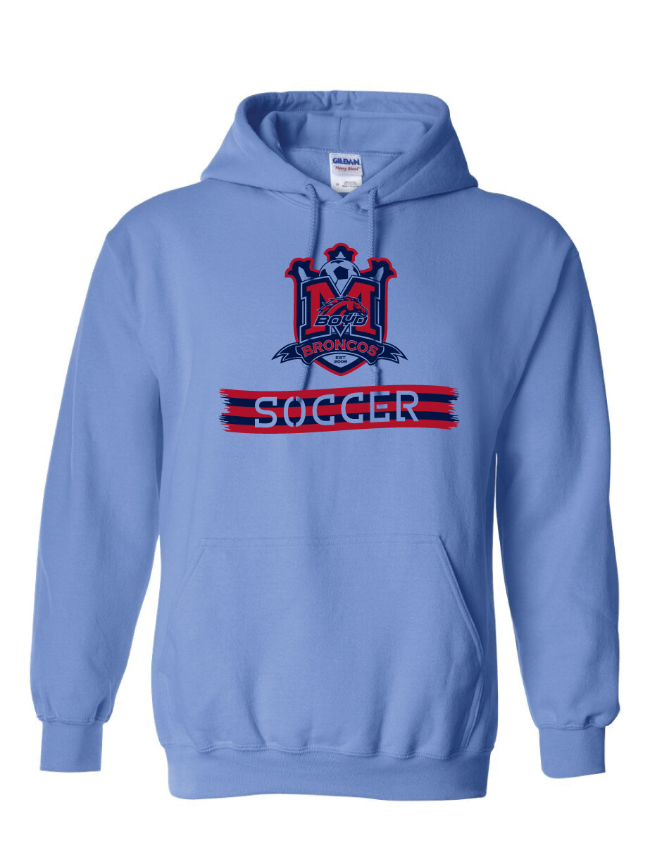 Boyd Soccer - Scarf - Hoodie, Color: Columbia Blue