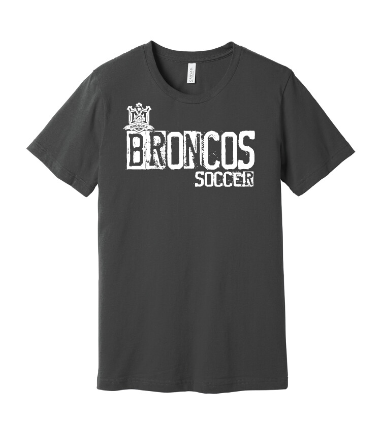 Boyd Soccer - Stamped - Bella+Canvas Short Sleeve, Color: Charcoal