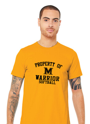 Memorial Softball - Property of (Black) - Bella+Canvas Short Sleeve