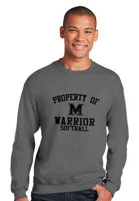 Memorial Softball - Property of (Black) - Crew Sweatshirt