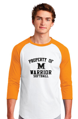 Memorial Softball - Property of (Black) - Raglan Baseball