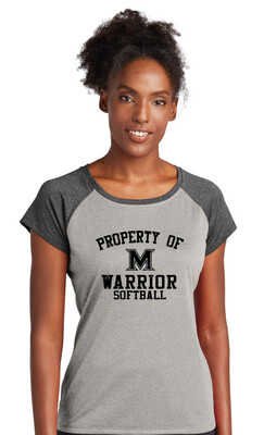 Memorial Softball - Property of (Black) - Heather Scoop Neck