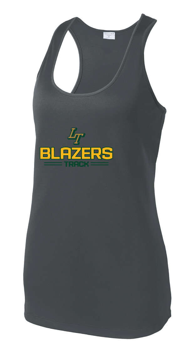 Lebanon Trail TF - Blazers - Dri-Fit Raceberback Tank, Color: Iron Grey