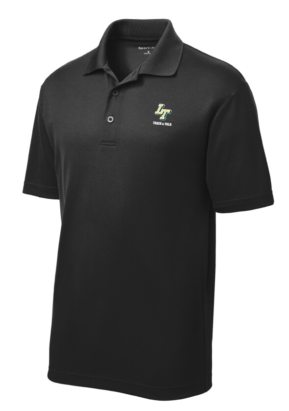 Lebanon Trail TF - Embroidered Mens Polo, Garment Color: Black