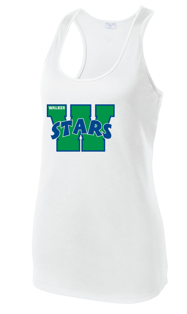 Walker Elementary - W - Dri-Fit Racerback Tank, Color: White