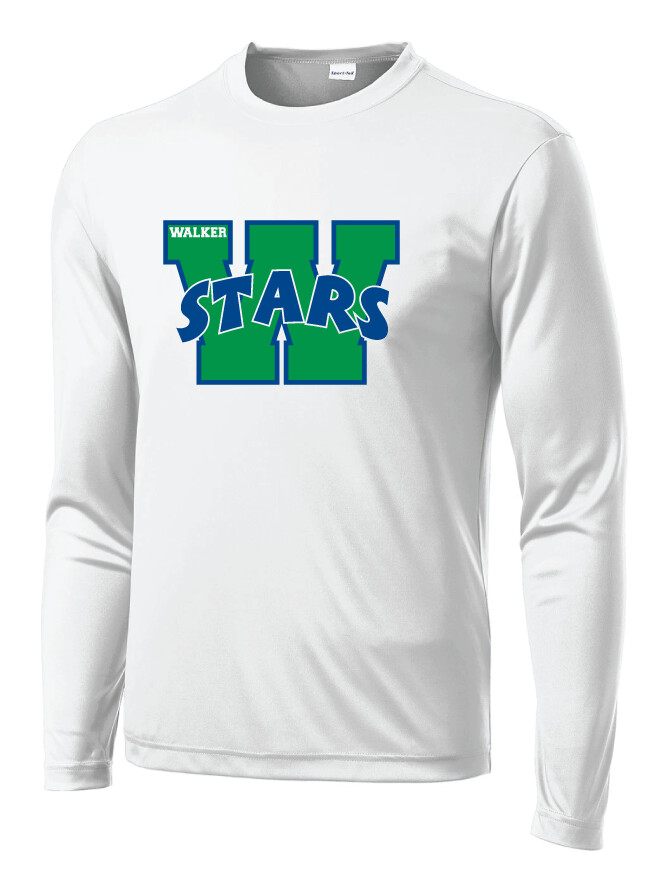 Walker Elementary - W - Dri-Fit Long Sleeve, Color: White