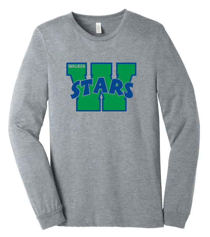 Walker Elementary - W - Bella+Canvas Long Sleeve, Color: Athletic Heather